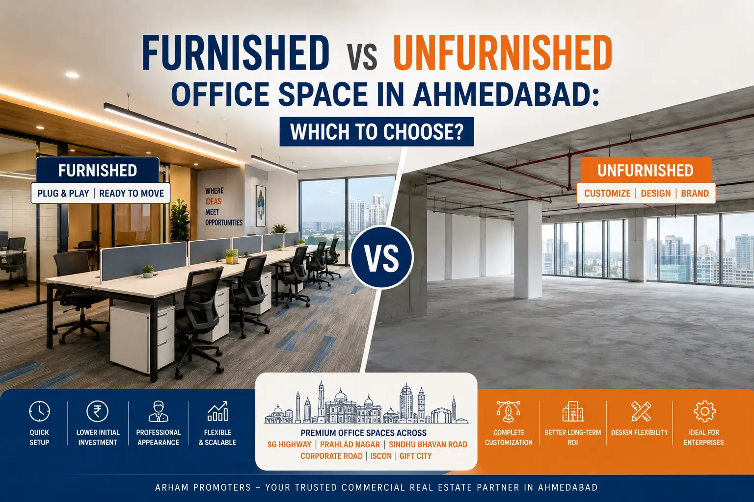 Furnished vs Unfurnished Office Space